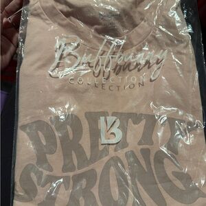 Buffbunny Collection Pretty Strong Crop Tank Strawberry Milk -XL